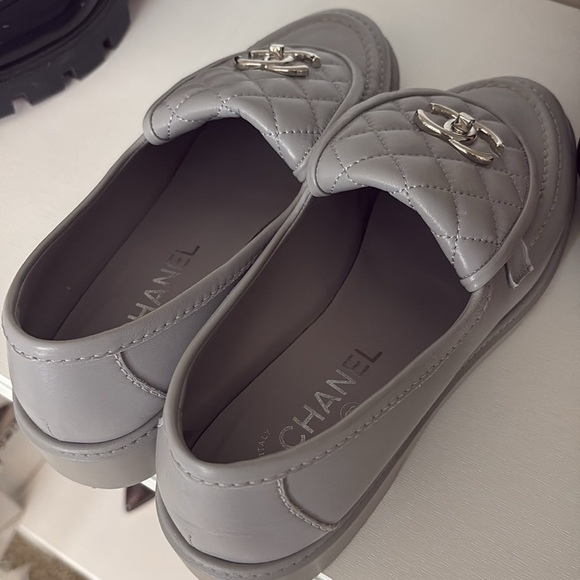 CHANEL Lambskin Quilted CC Turnlock Loafers - Picture 7 of 11